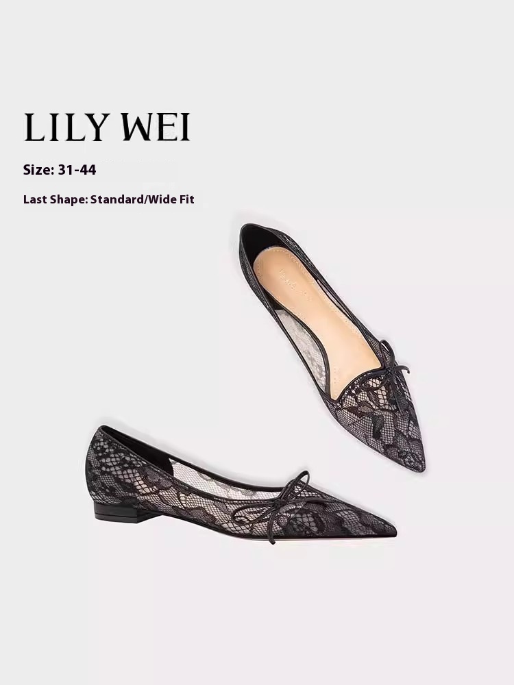 Wide Fit Heels - Sepatu Hak Stiletto Datar Musim Semi