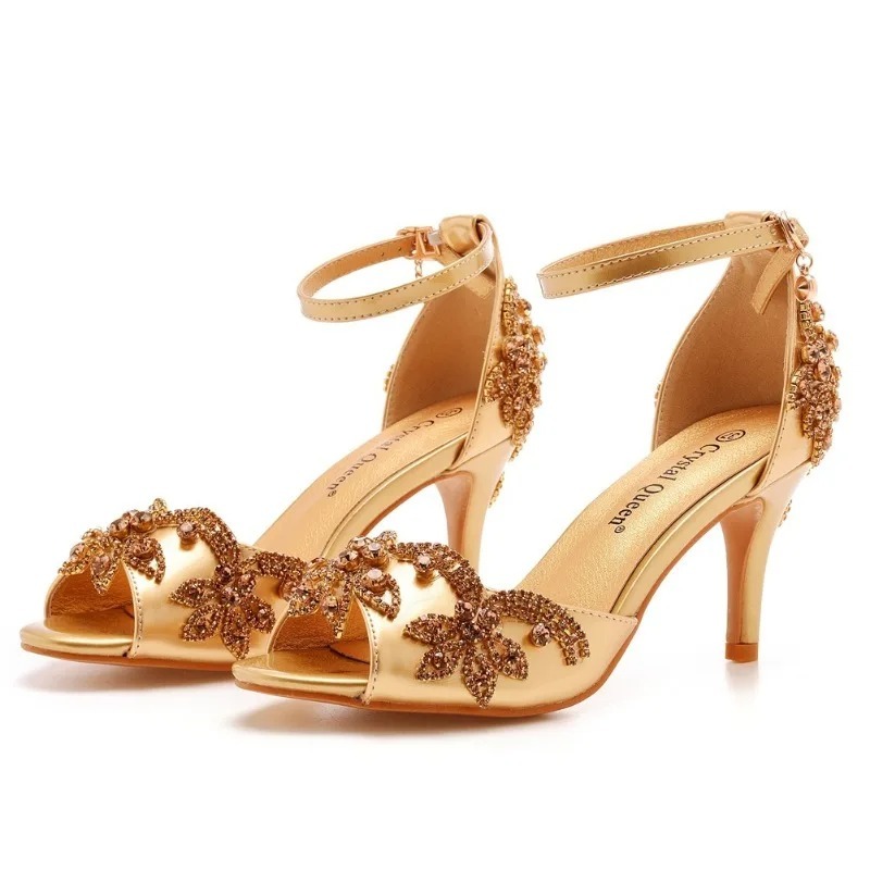 Peep Toe Heels - Sepatu Wanita Desainer Fashion Sandal Hak