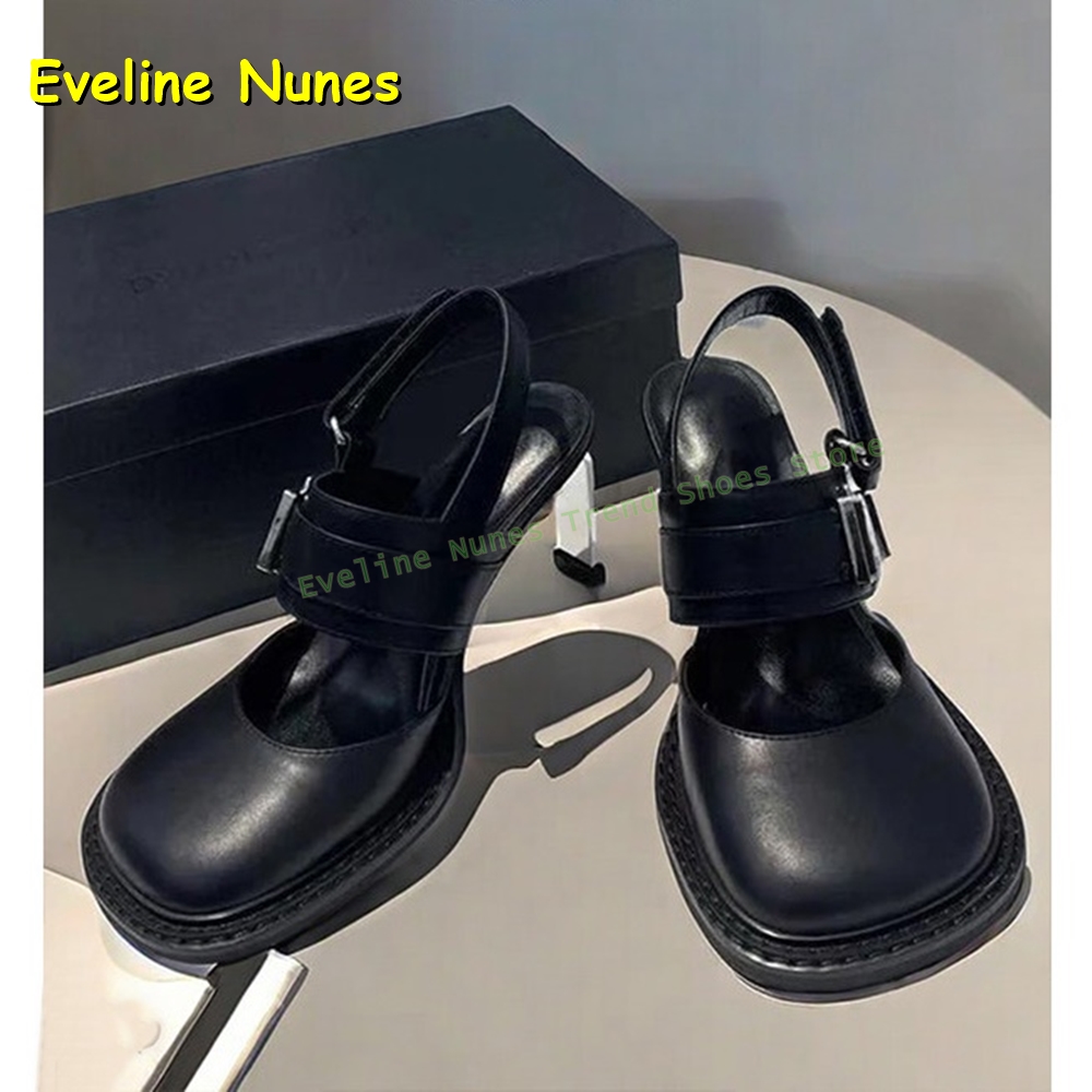 Square Toe Mule - Sandal Wanita Hitam Model Mary Jane