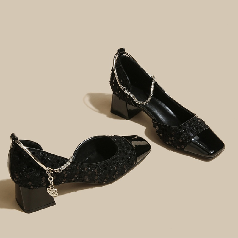 Women Shoes Mk - Sepatu Mary Jane Wanita Payet Ujung