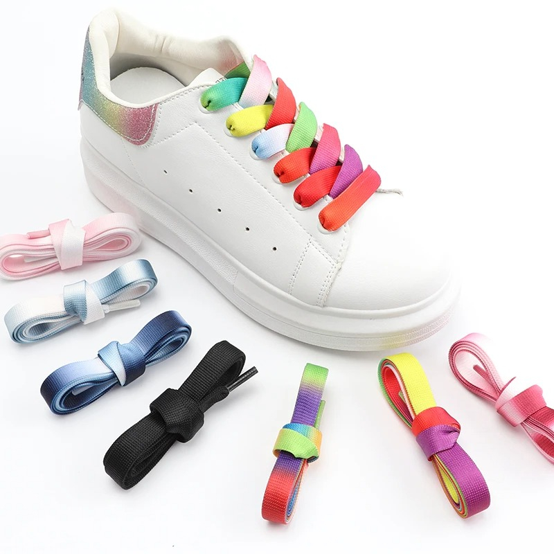 Women Shoes Mk - Tali Sepatu Datar Gradien Pelangi Lebar