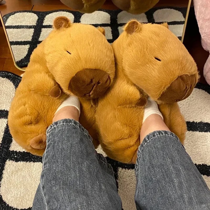 Women Shoes Winter - Novelty sandal capybara uniseks, sepatu selop