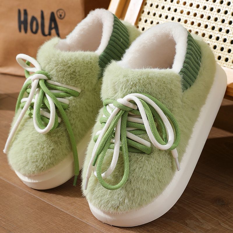 Women Shoes Winter - Sandal Rumah Bulu Halus Model Stereoskopik