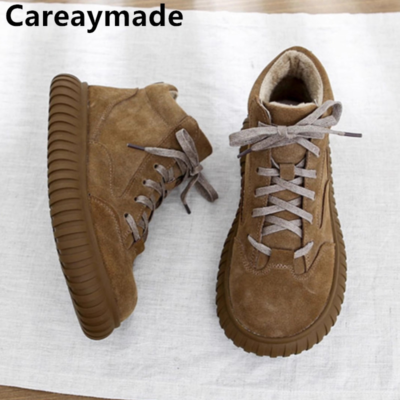 Women'S Shoes X Wide - Careaymade sepatu bot kulit asli wanita,