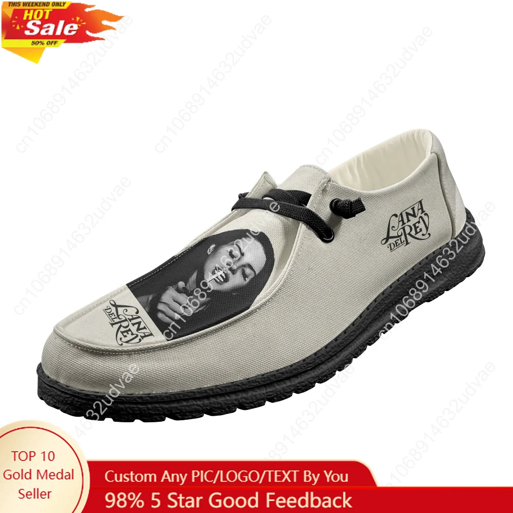 Women'S Shoes Loafers Black - Lana Del Rey Singer Loafers Sepatu