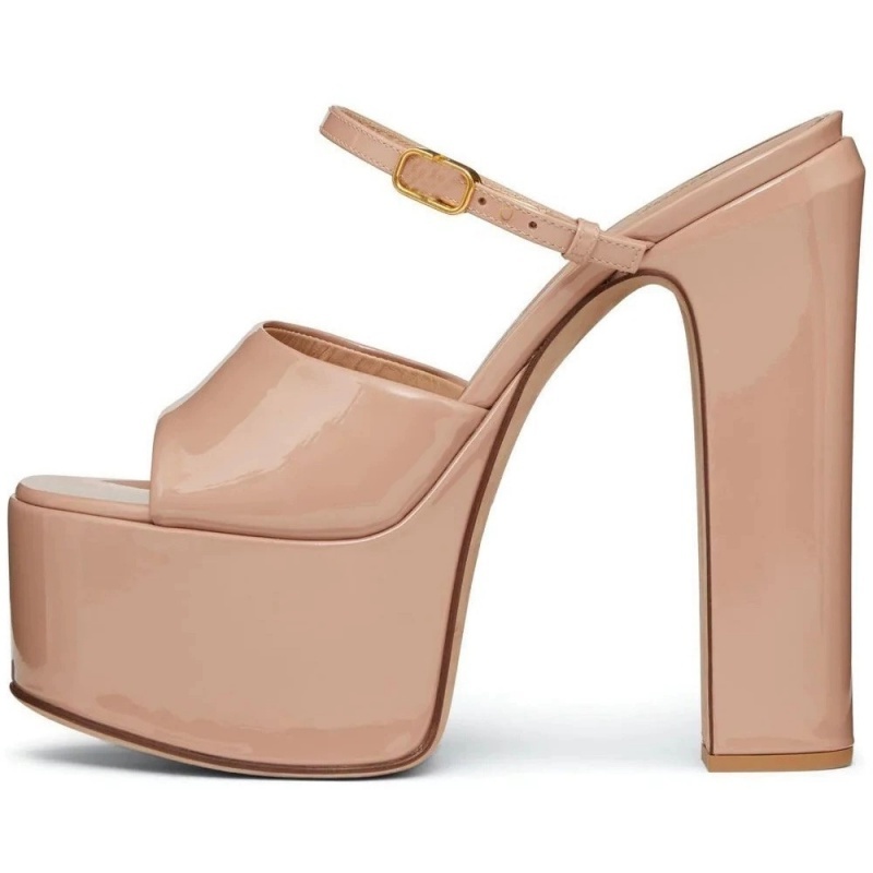 Peep Toe Heels - Sandal Wanita Penambah Tinggi Platform Ujung