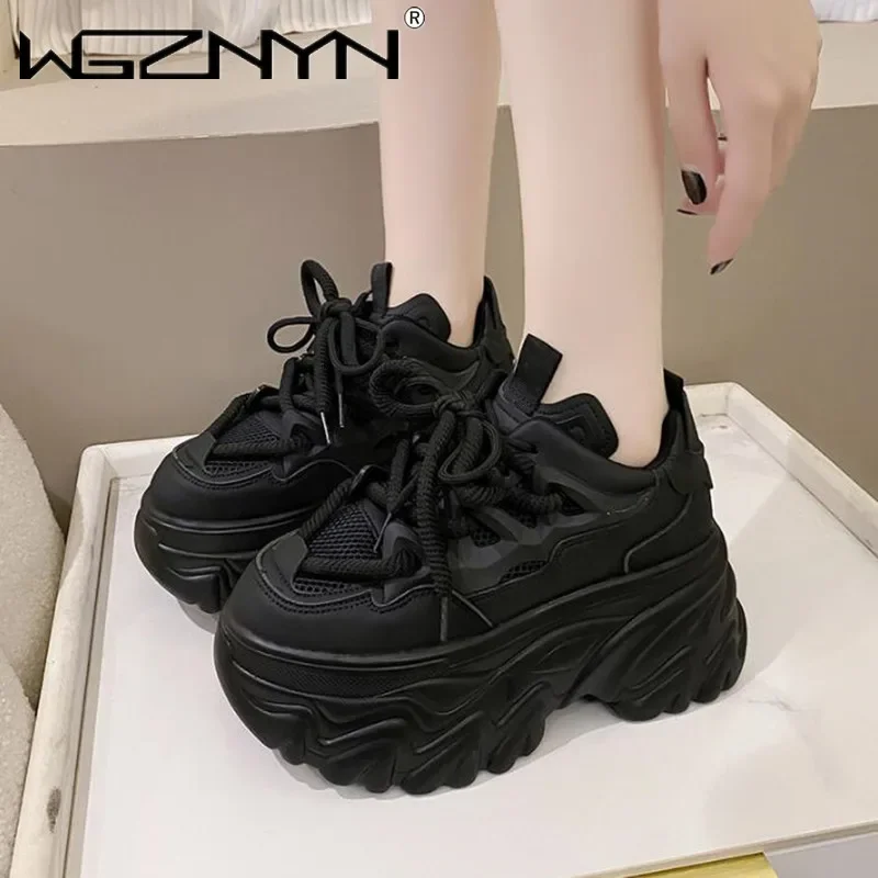 Women Shoes Qc - Sneaker Platform tinggi, sepatu sneaker wanita