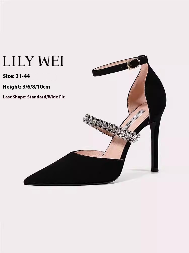 Wide Fit Heels - Sepatu Pernikahan Hak Tinggi Tipis Hak