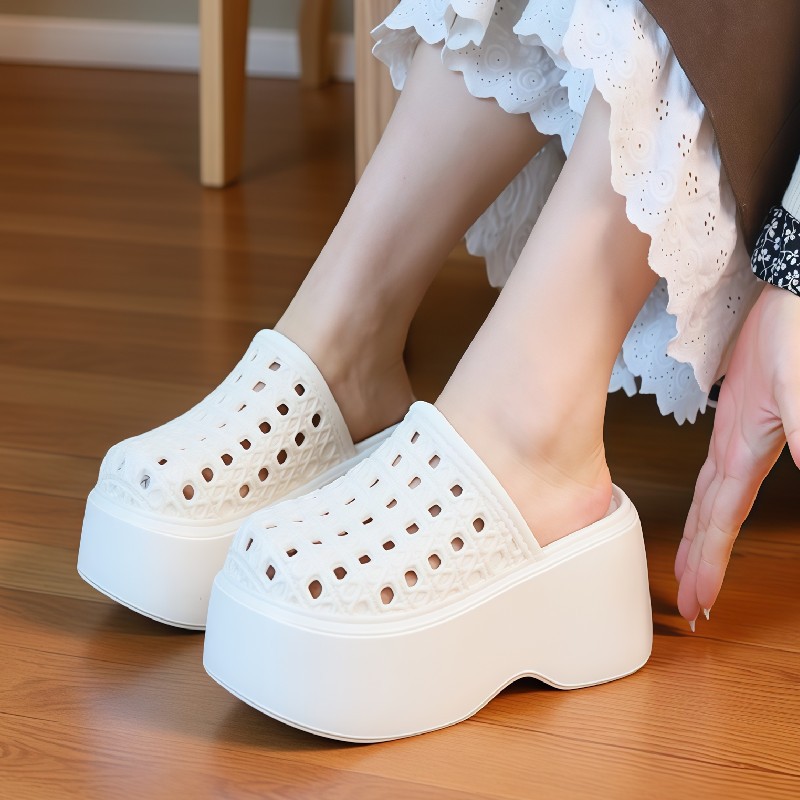 Women Shoes Mules - Sandal Platform Tebal 7cm Wanita, Model