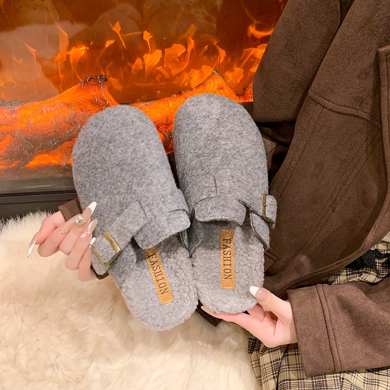 Women Shoes Mules - Sandal Wanita Musim Dingin 2025, Sandal
