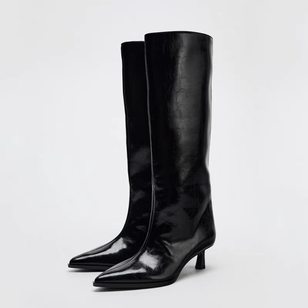 Wide Fit Heels - Sepatu Bot Tinggi Model Tabung Lebar