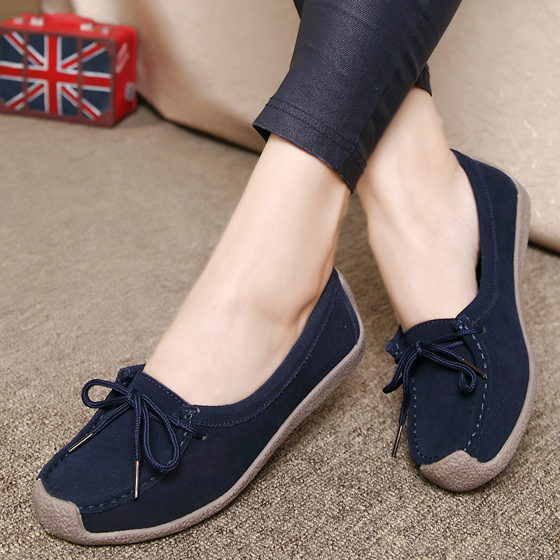 Women'S Shoes Loafers Black - Sepatu Flat Wanita Kulit Asli Kualitas