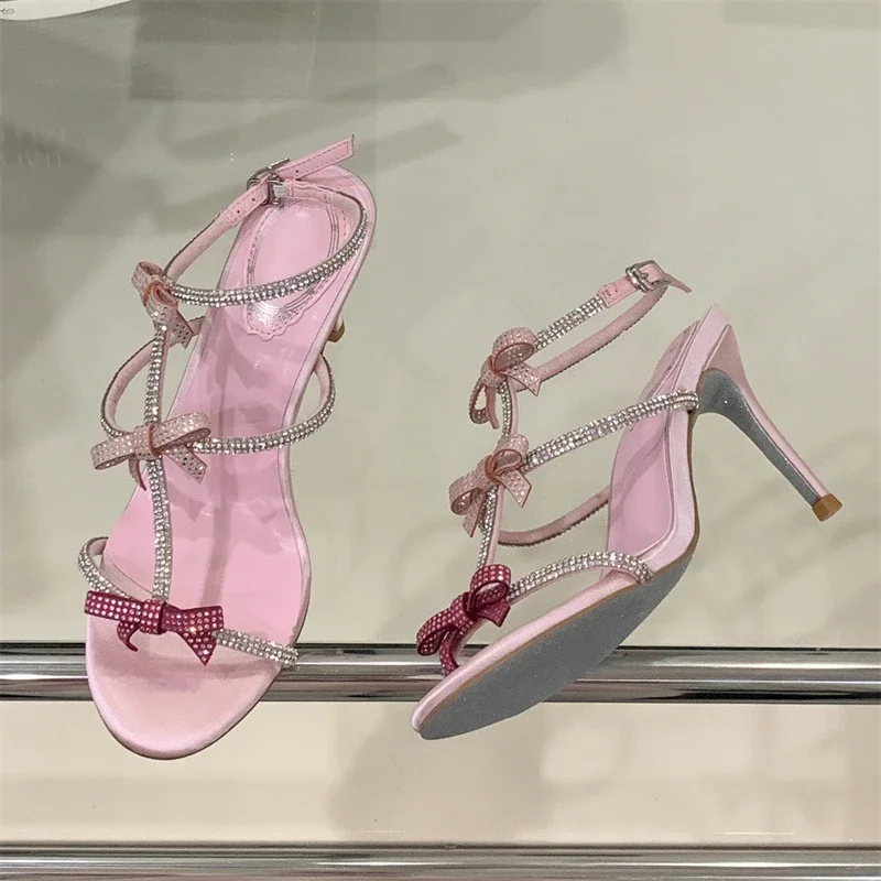 Peep Toe Heels - Aneikeh Sandal Tali Pergelangan Kaki Simpul