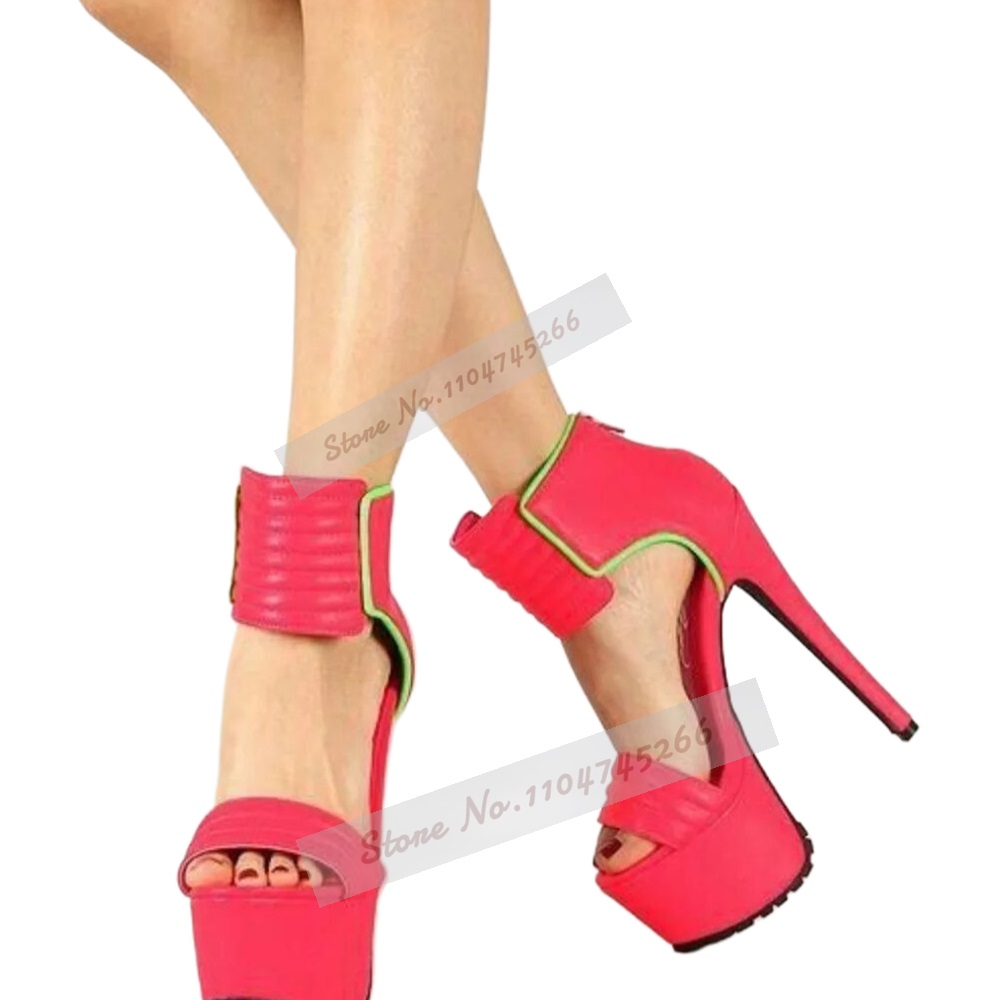 Sandal Hak Tinggi Bergaris Kul - Wide Fit Heels ulasan dan harga