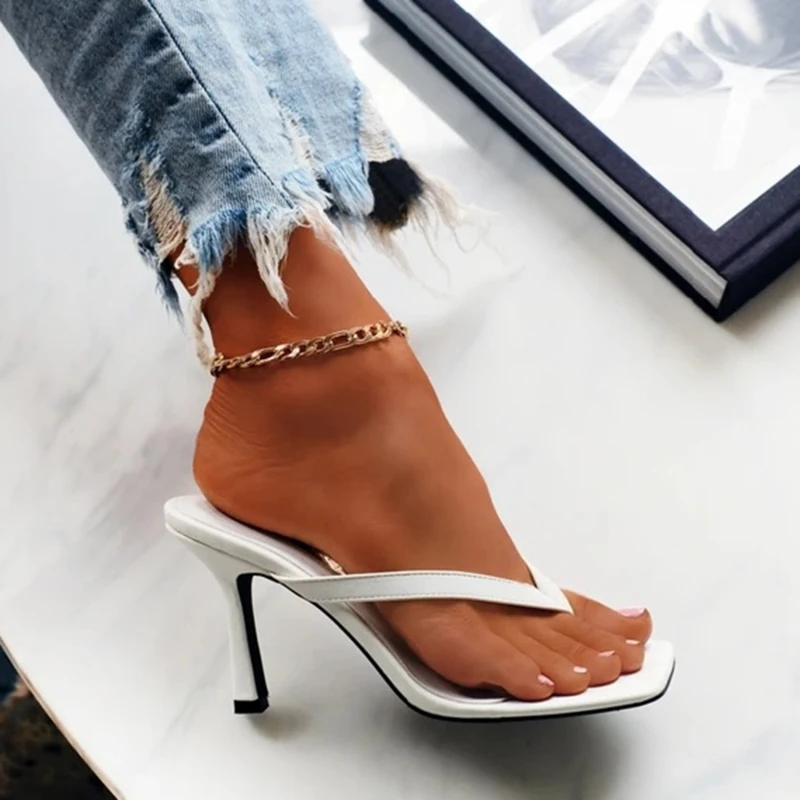 Sandal jepit hak tinggi wanita - Women Shoes Mules ulasan dan harga