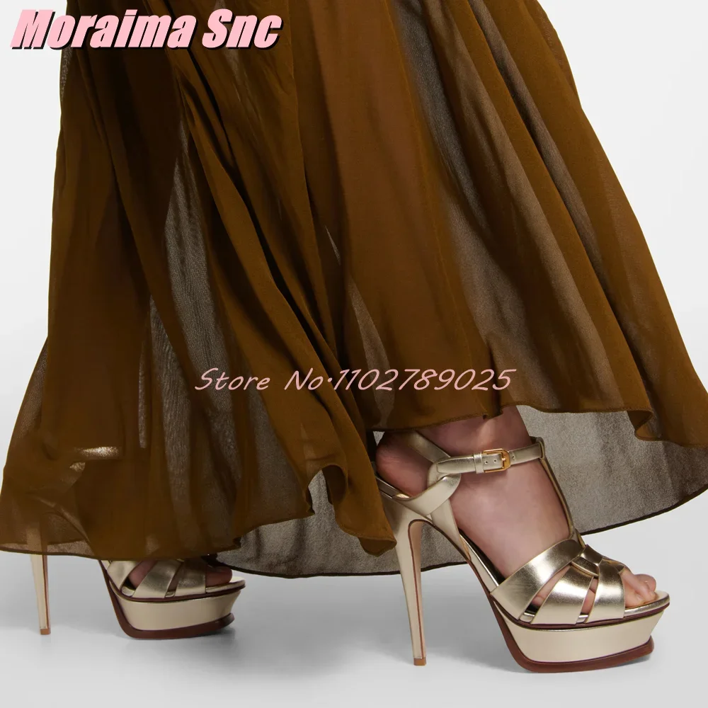 Platform Waeve t-strap sandal  - Square Toe Mule ulasan dan harga