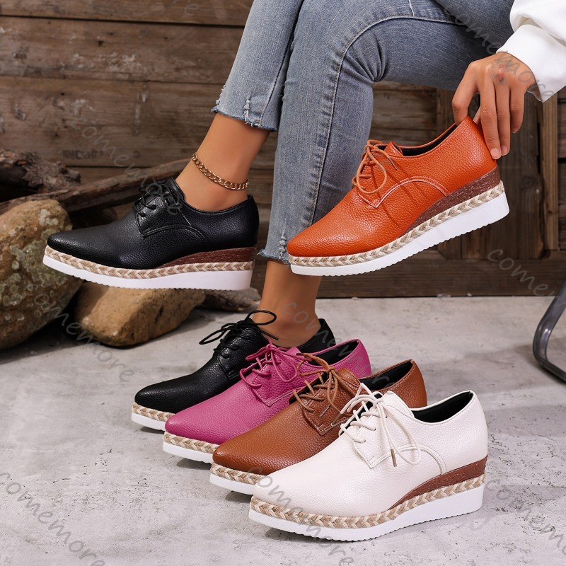 Sepatu Oxford Wedge Wanita Kul - Oxford Lace Up Women ulasan dan harga