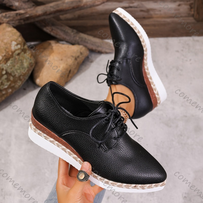 Sepatu Oxford Wedge Wanita Kul - Oxford Lace Up Women ulasan dan harga