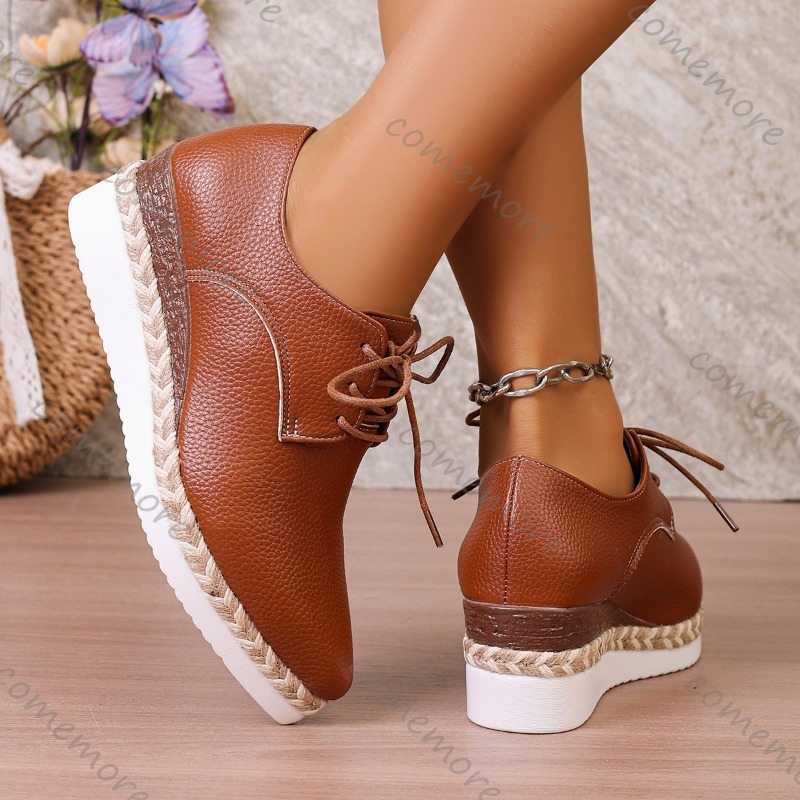 Sepatu Oxford Wedge Wanita Kul - Oxford Lace Up Women ulasan dan harga