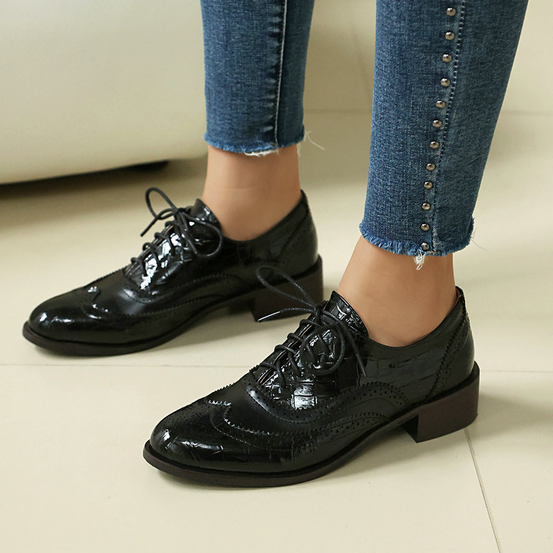 Sepatu Oxford Brogue Wanita Mo - Oxford Lace Up Women ulasan dan harga