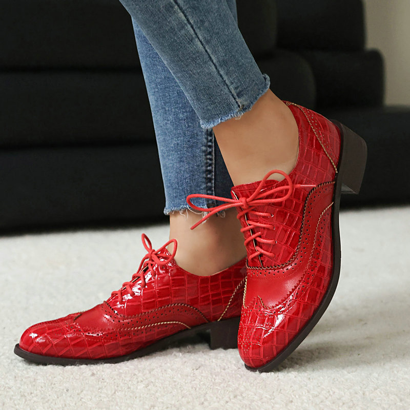 Sepatu Oxford Brogue Wanita Mo - Oxford Lace Up Women ulasan dan harga