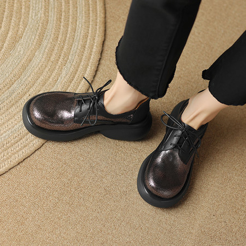 Sepatu Oxford Platform Kulit W - Oxford Lace Up Women ulasan dan harga