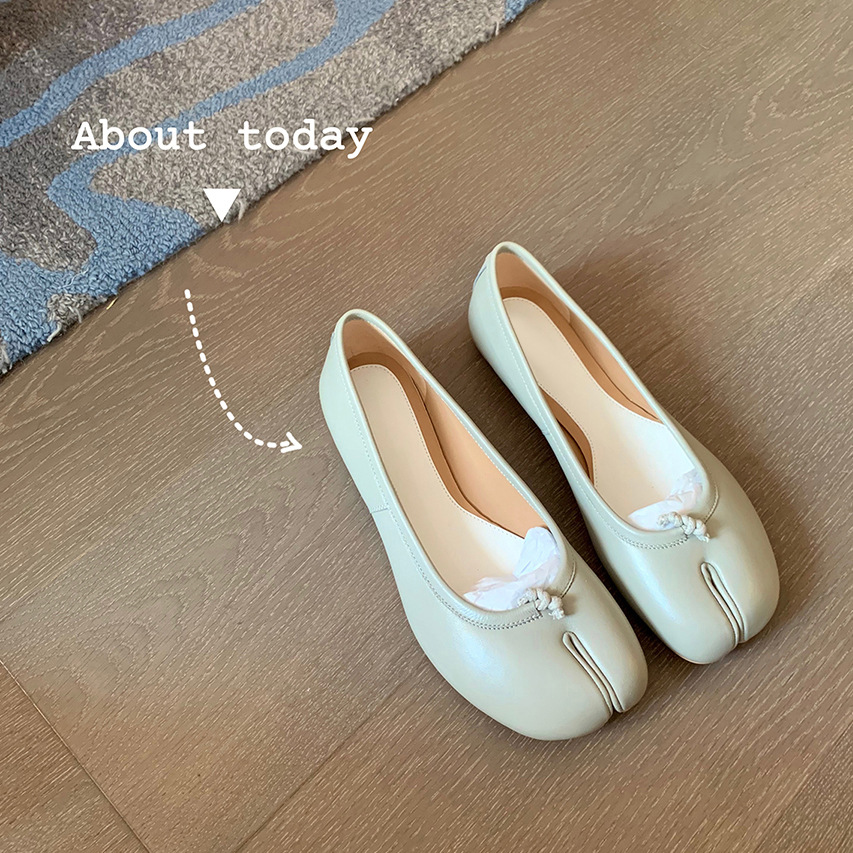 Sepatu Ujung Belah Flat Balet  - Women'S Shoes Loafers Black ulasan dan harga