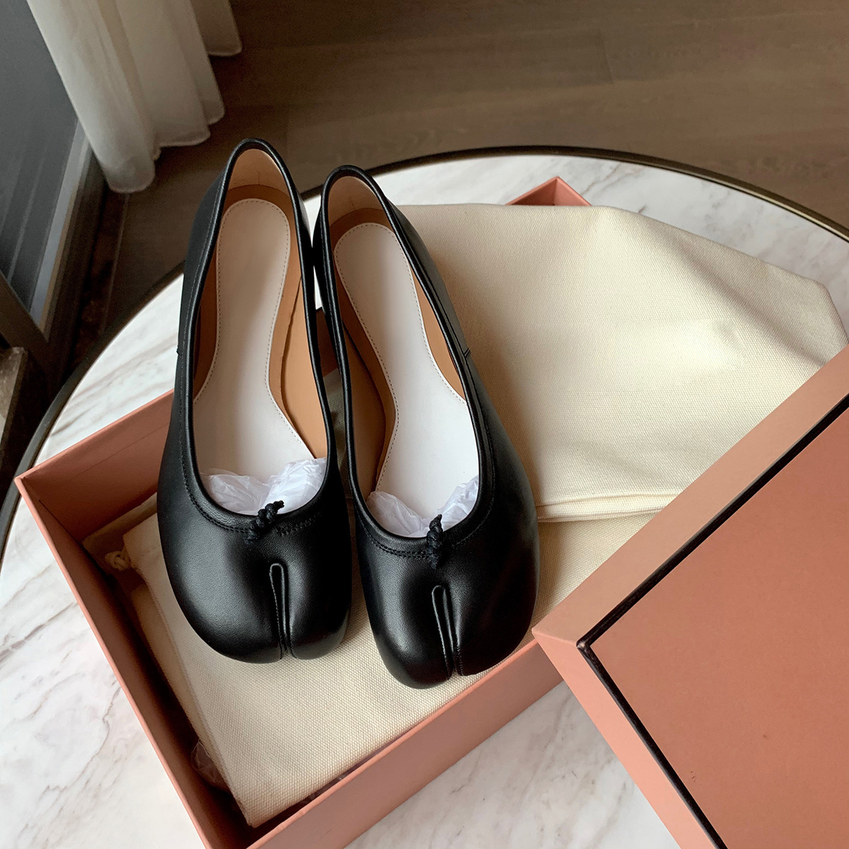 Sepatu Ujung Belah Flat Balet  - Women'S Shoes Loafers Black ulasan dan harga