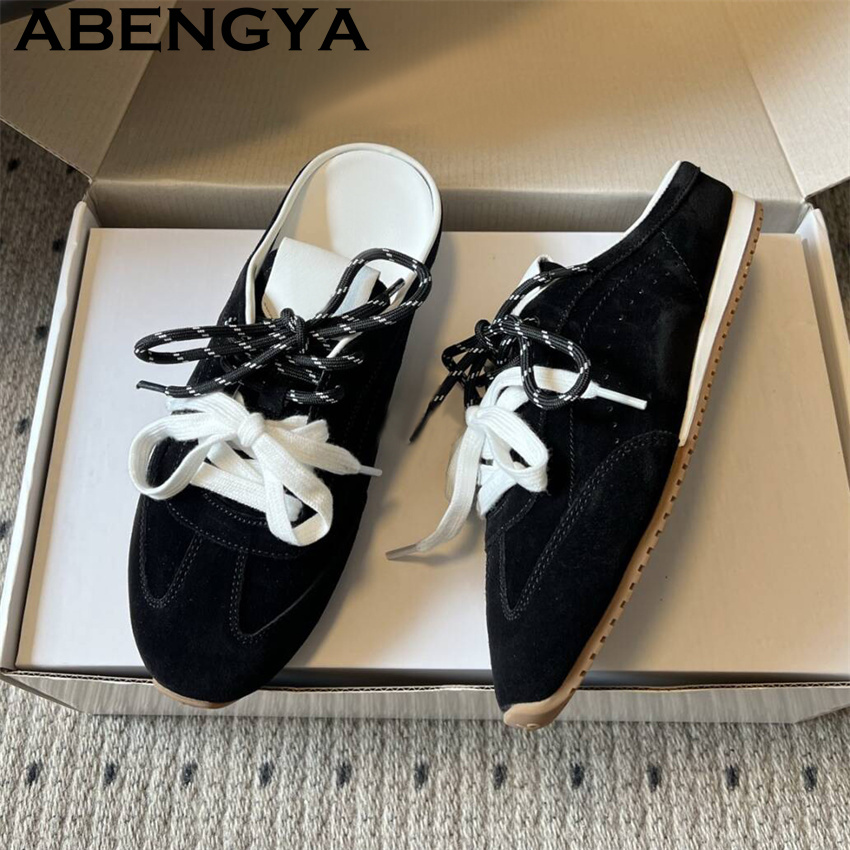 Sandal Datar Kasual Wanita den - Oxford Lace Up Women ulasan dan harga