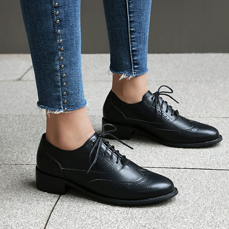 Sepatu Brogue Oxford Wanita Be - Oxford Lace Up Women ulasan dan harga