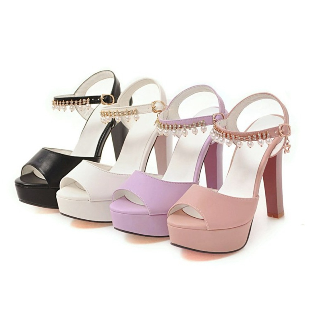 Sandal Hak Tebal Platform Wani - Wide Fit Heels ulasan dan harga