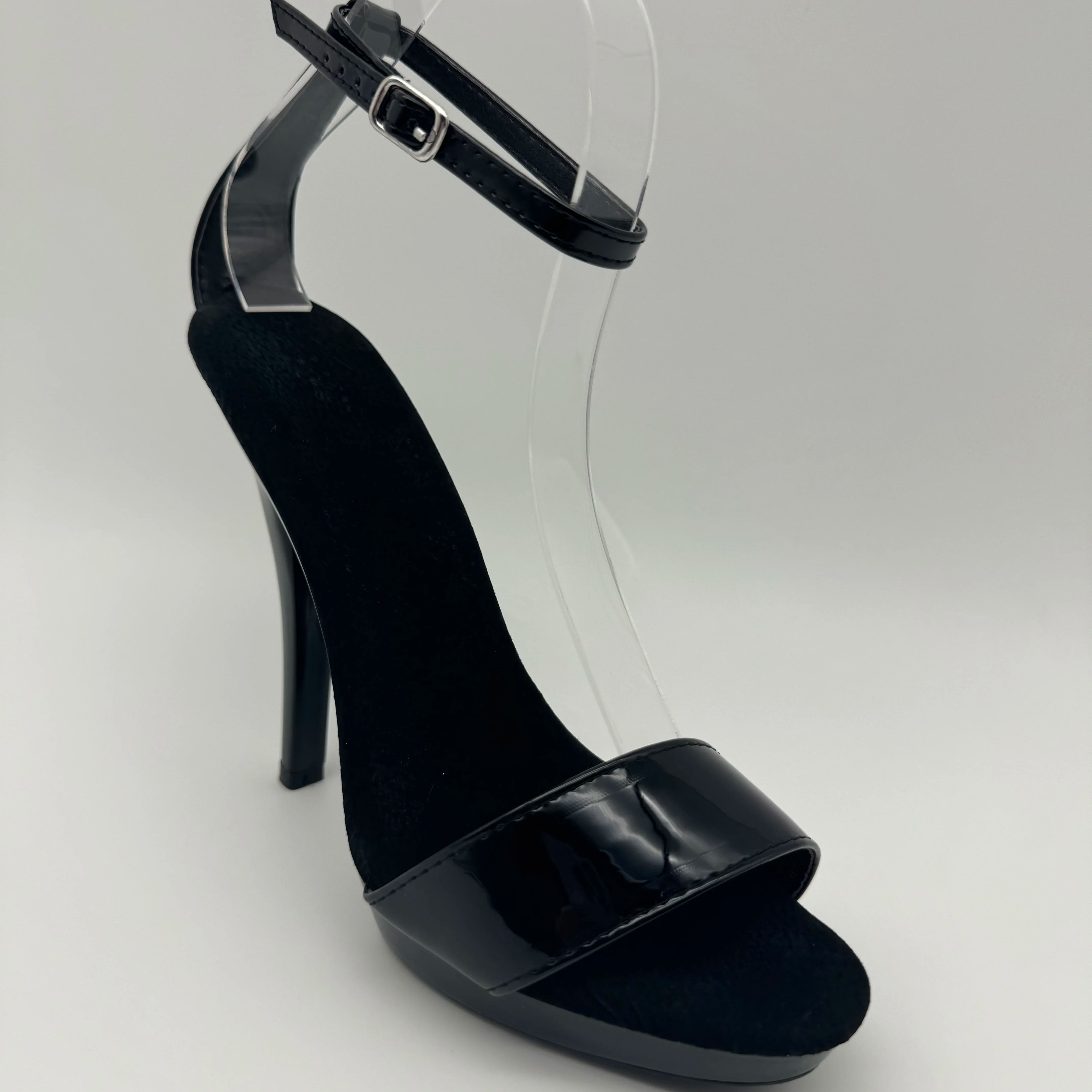Stiletto Paten Hitam 13cm - Sa - Wide Fit Heels ulasan dan harga