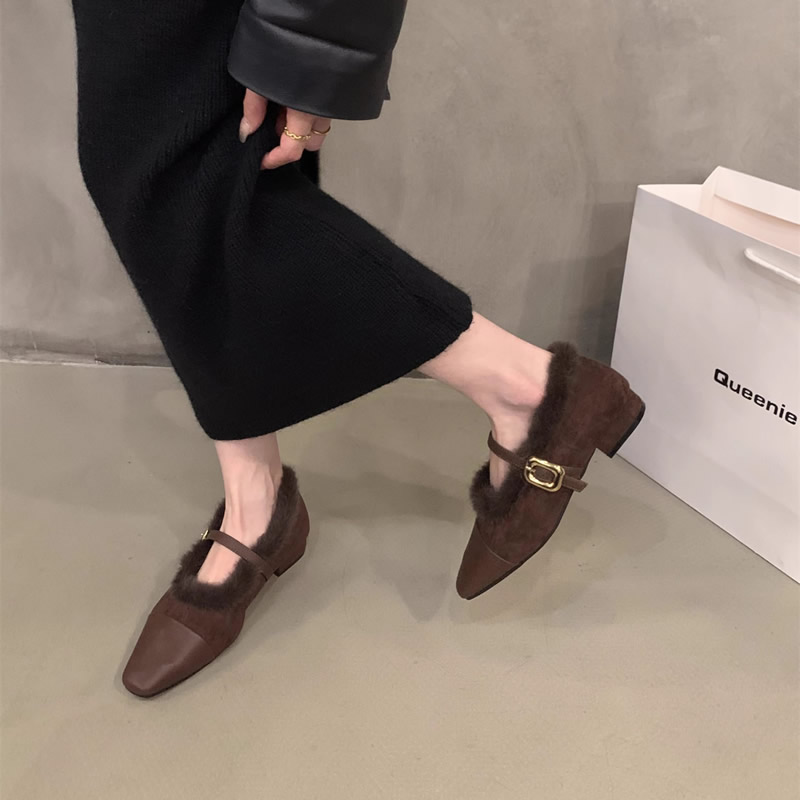 Sepatu Loafer Bulu Wanita Nyam - Women Shoes Winter ulasan dan harga