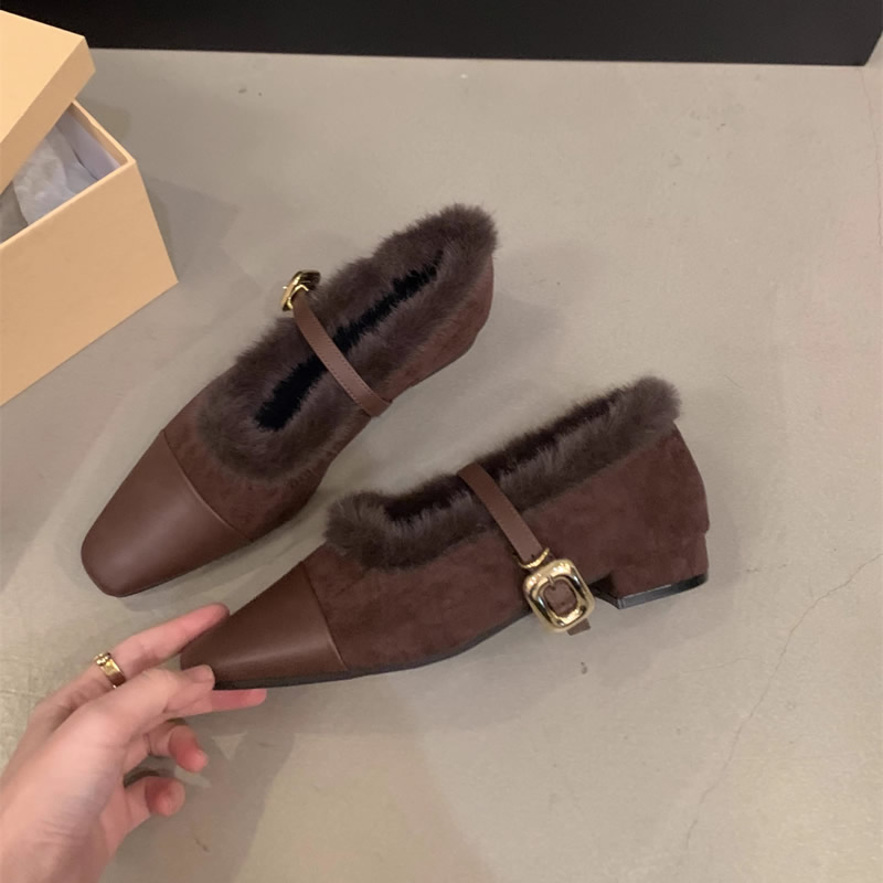 Sepatu Loafer Bulu Wanita Nyam - Women Shoes Winter ulasan dan harga