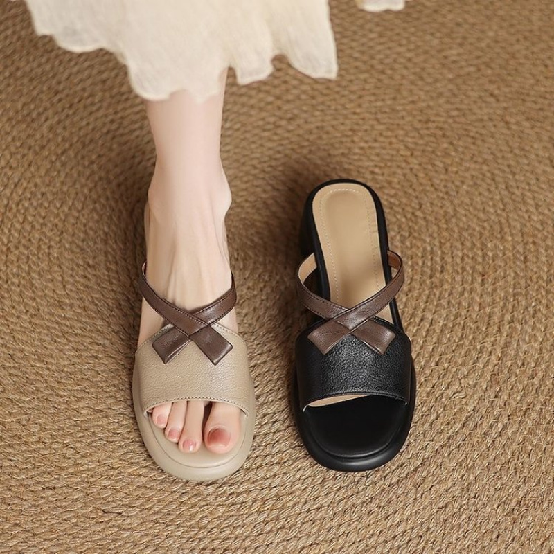 Sandal Wanita Hak Tebal Model  - Women Shoes Mules ulasan dan harga