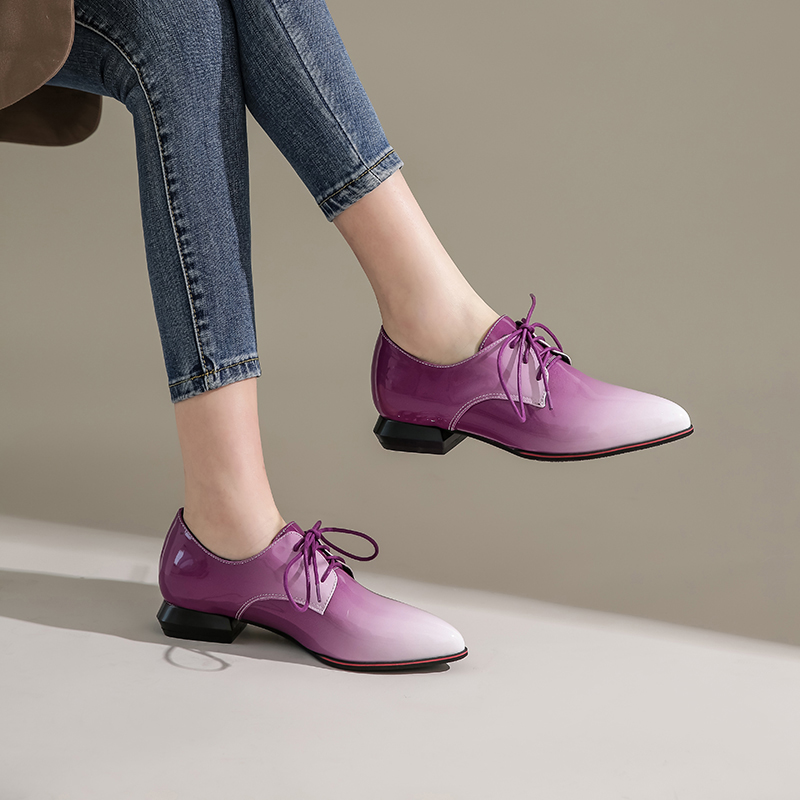 Wanita Inggris Oxford Gradien  - Oxford Lace Up Women ulasan dan harga