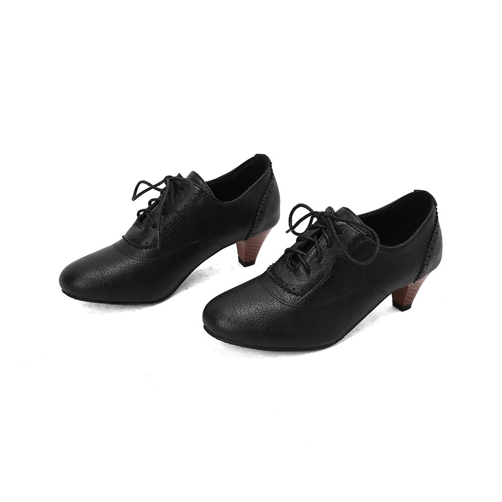   Sepatu Pumps Wanita Coklat K - Oxford Lace Up Women ulasan dan harga