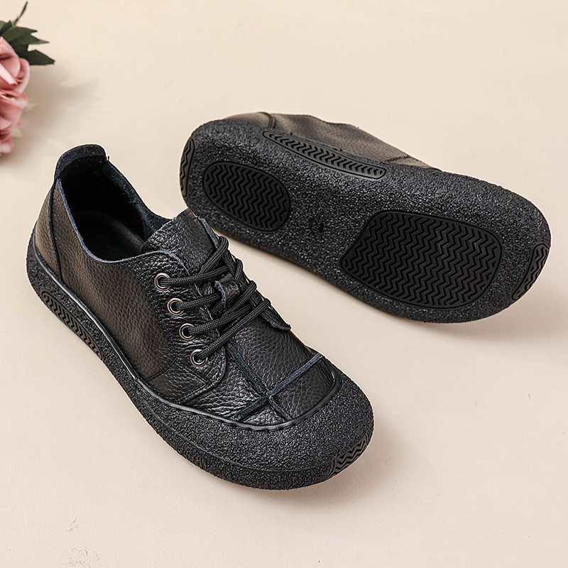 Sepatu kulit asli retro untuk  - Women'S Shoes For Wide Feet ulasan dan harga