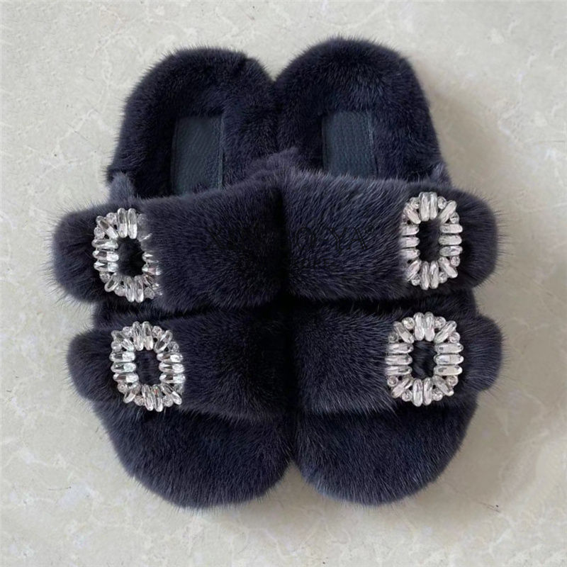 Sandal Bulu Mink Musim Dingin  - Women Shoes Mk ulasan dan harga