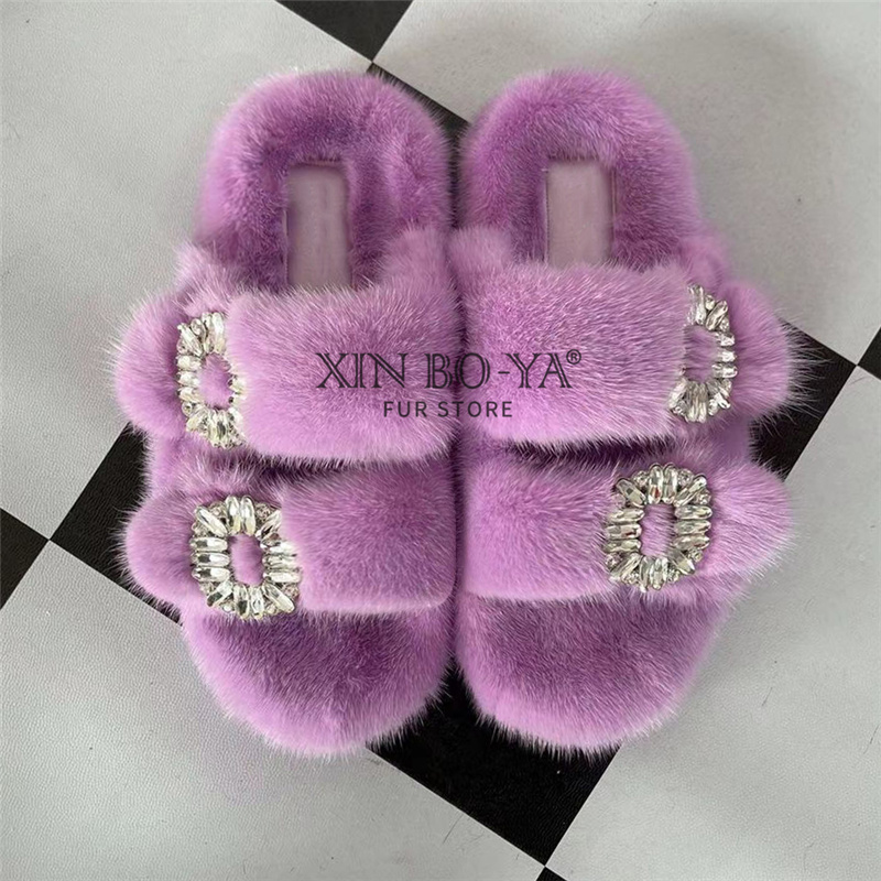 Sandal Bulu Mink Musim Dingin  - Women Shoes Mk ulasan dan harga