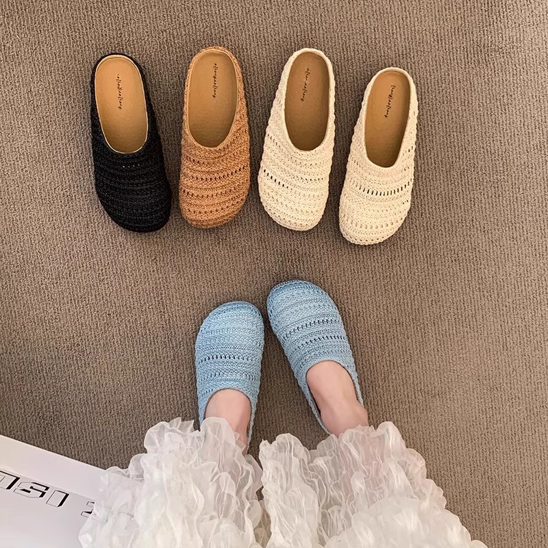 Sandal Wanita Anyaman Rafia, S - Women Shoes Mules ulasan dan harga
