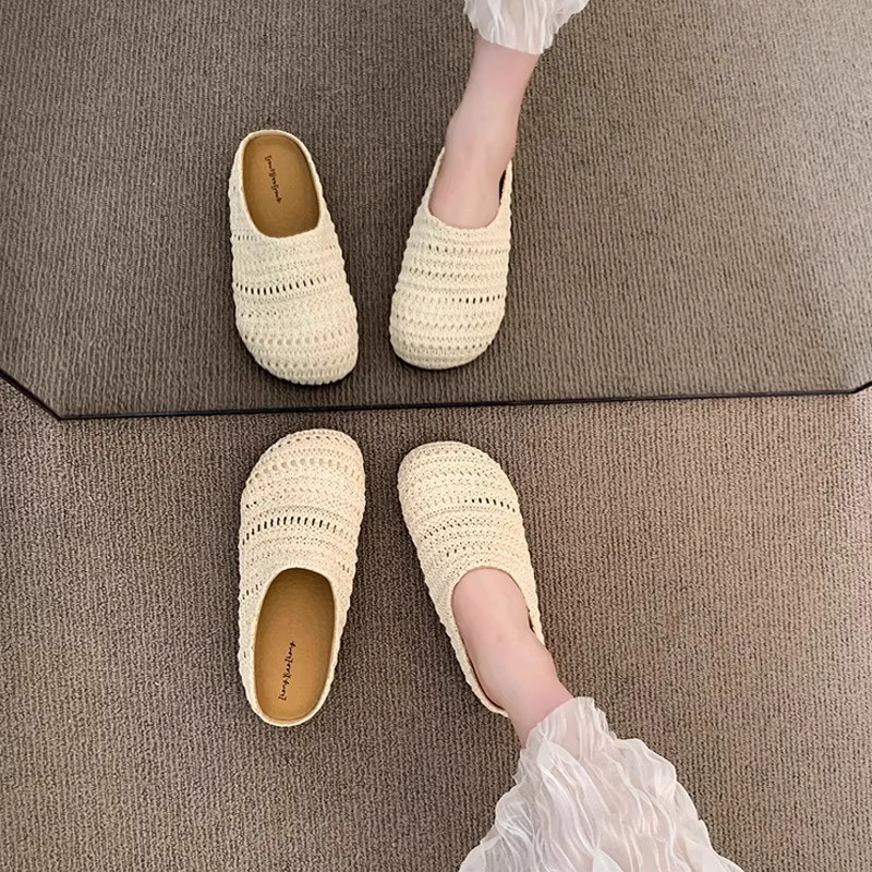 Sandal Wanita Anyaman Rafia, S - Women Shoes Mules ulasan dan harga