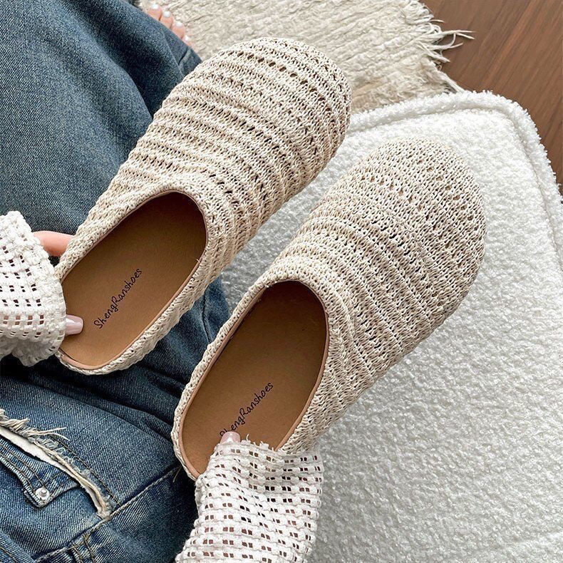 Sandal Wanita Anyaman Rafia, S - Women Shoes Mules ulasan dan harga
