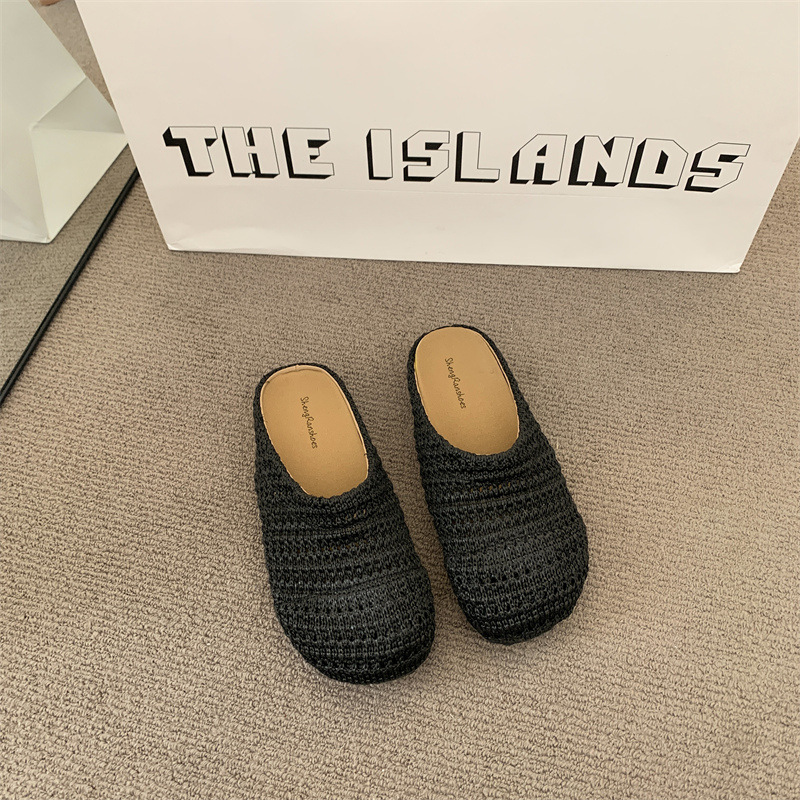Sandal Wanita Anyaman Rafia, S - Women Shoes Mules ulasan dan harga