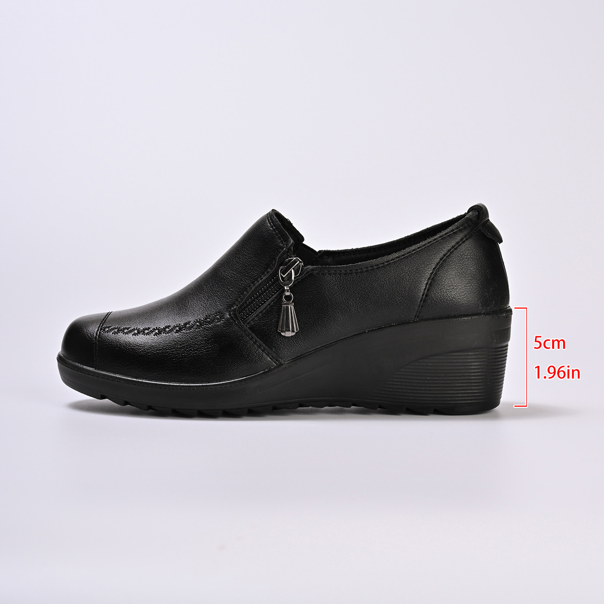 Sepatu Kulit Asli Wanita Musim - Women'S Shoes Loafers Black ulasan dan harga