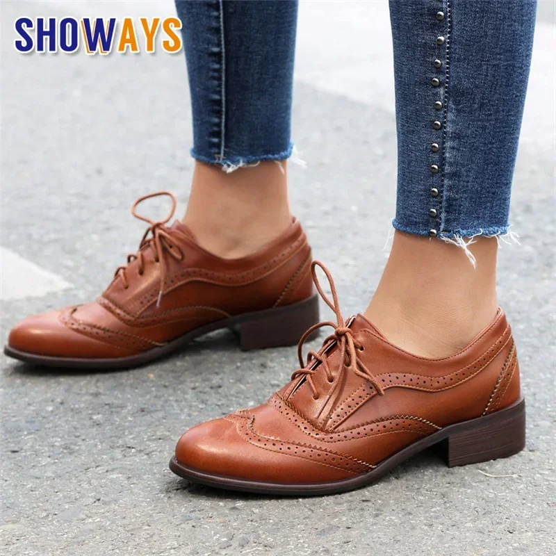 Sepatu Brogues Wanita Model Ox - Oxford Lace Up Women ulasan dan harga