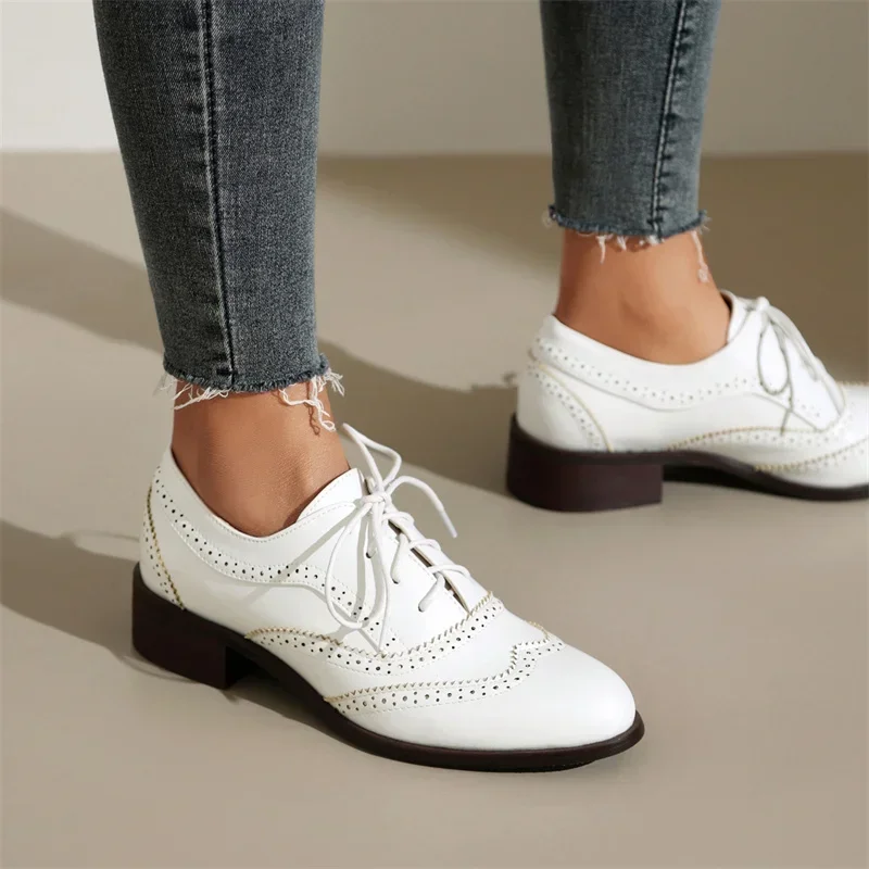 Sepatu Brogues Wanita Model Ox - Oxford Lace Up Women ulasan dan harga