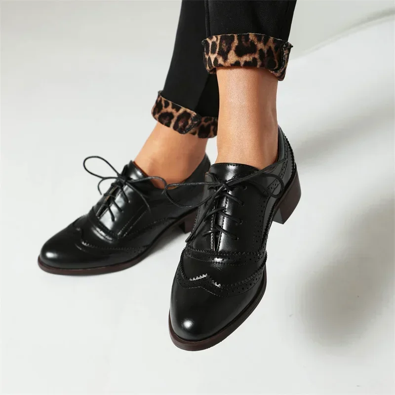 Sepatu Brogues Wanita Model Ox - Oxford Lace Up Women ulasan dan harga