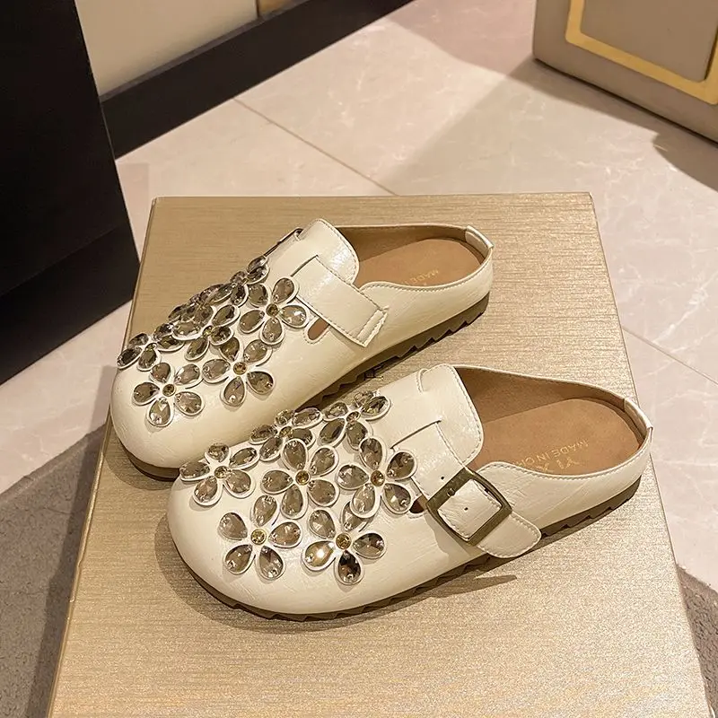 Sepatu Clog Wanita Motif Bunga - Women Shoes Mules ulasan dan harga