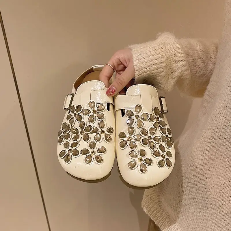 Sepatu Clog Wanita Motif Bunga - Women Shoes Mules ulasan dan harga